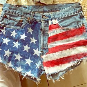 Vintage cut offs/ Levi’s.